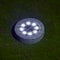 Glitzhome® 5.25" Solar Powered Disk Outdoor Pathway Lights, 4ct.